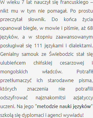 Poliglota ze Świebodzic Emil Krebs Poliglota